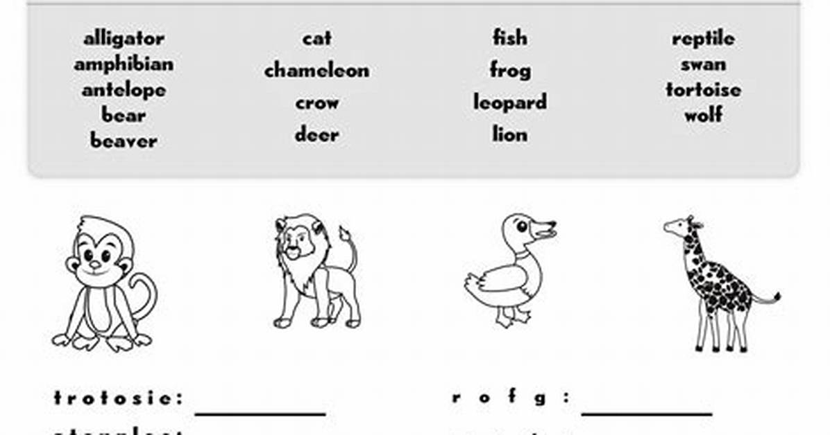 What Is the Jumble Word of Animal?