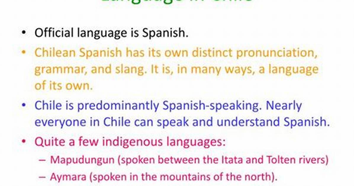 What Is the Language of Chile