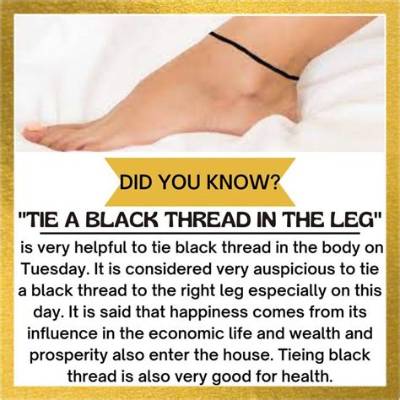 What Is the Meaning of Black Thread in One Leg?
