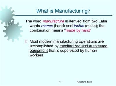 What Is the Meaning of Manufacturing Business?