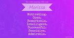 What Is the Meaning of Morissa?