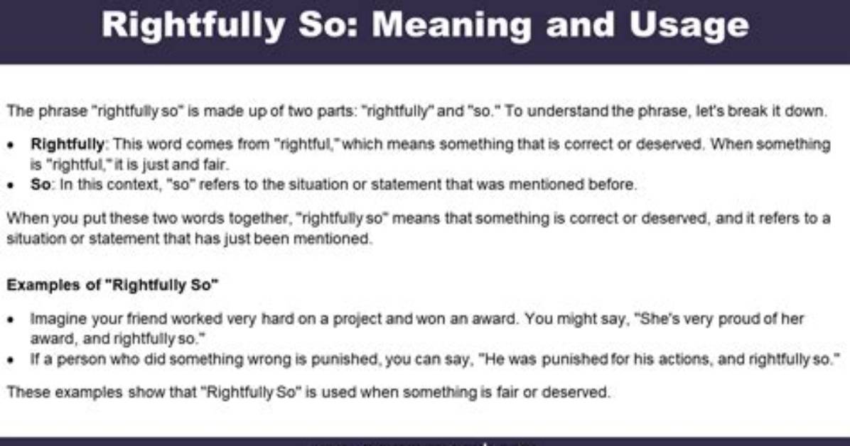 What Is the Meaning of So on?