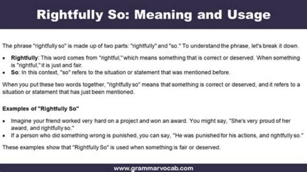 What Is the Meaning of So on?