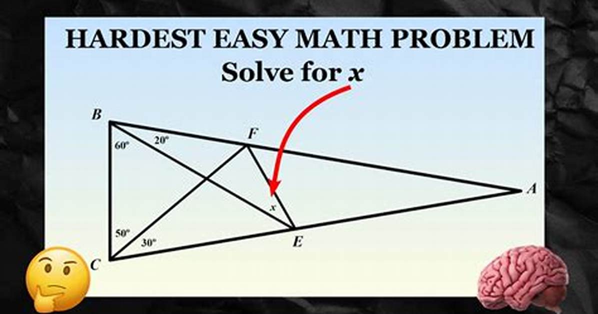 What Is the Simplest Unsolved Math Problem?