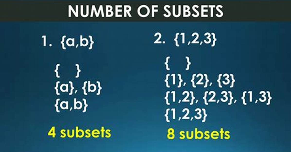 What Is the Subset for 1 2?