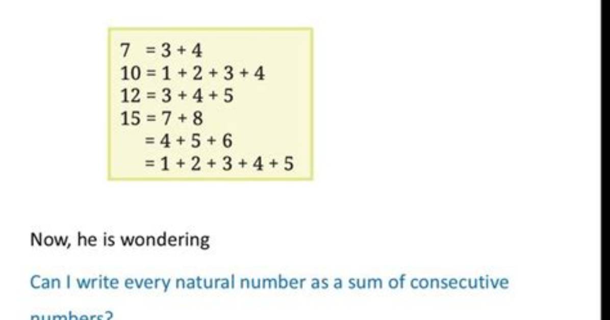 What Is the Sum of 5 Consecutive Numbers?