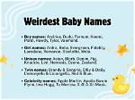 What Is the Weirdest Kid Name?