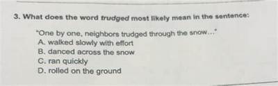 What Is Trudged in a Sentence?