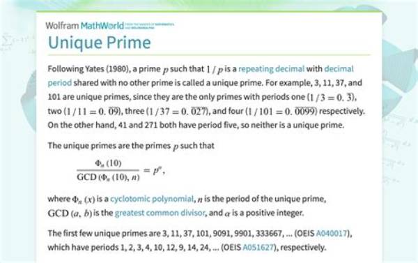 What Is Unique About Prime Numbers?