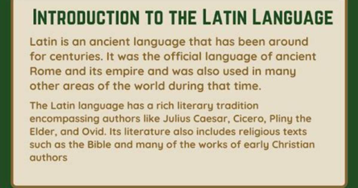 What Language Did Romans Speak