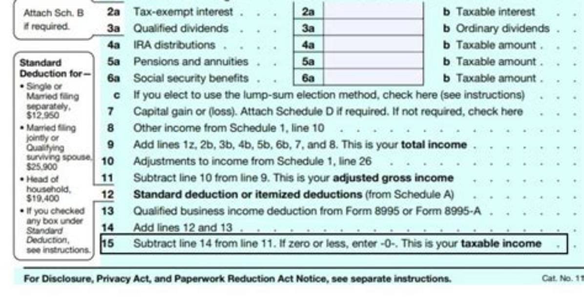 What Line Is Taxable Income on It 201?