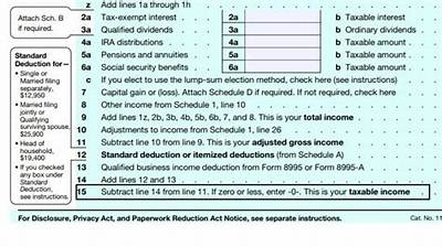 What Line Is Taxable Income on It 201?