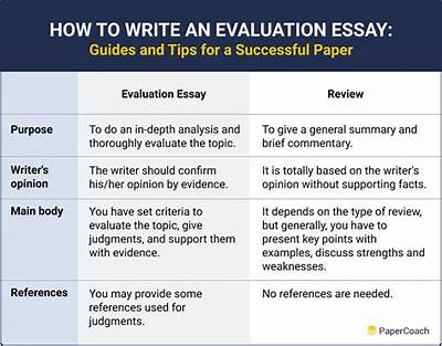 What Makes a Good Evaluation Essay?