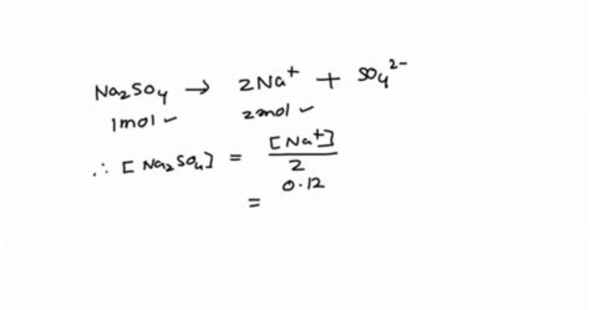 What Mass of Na2So4 Is Needed to Make 2.5L