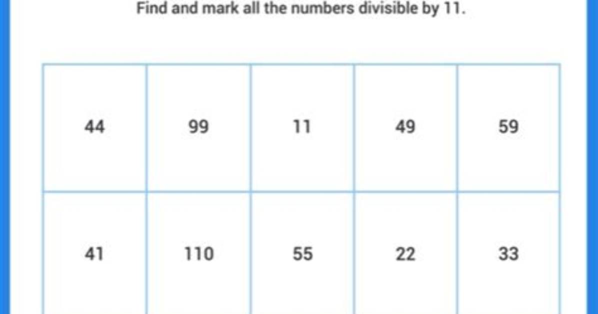 What Numbers Can Be Divisible by 11?