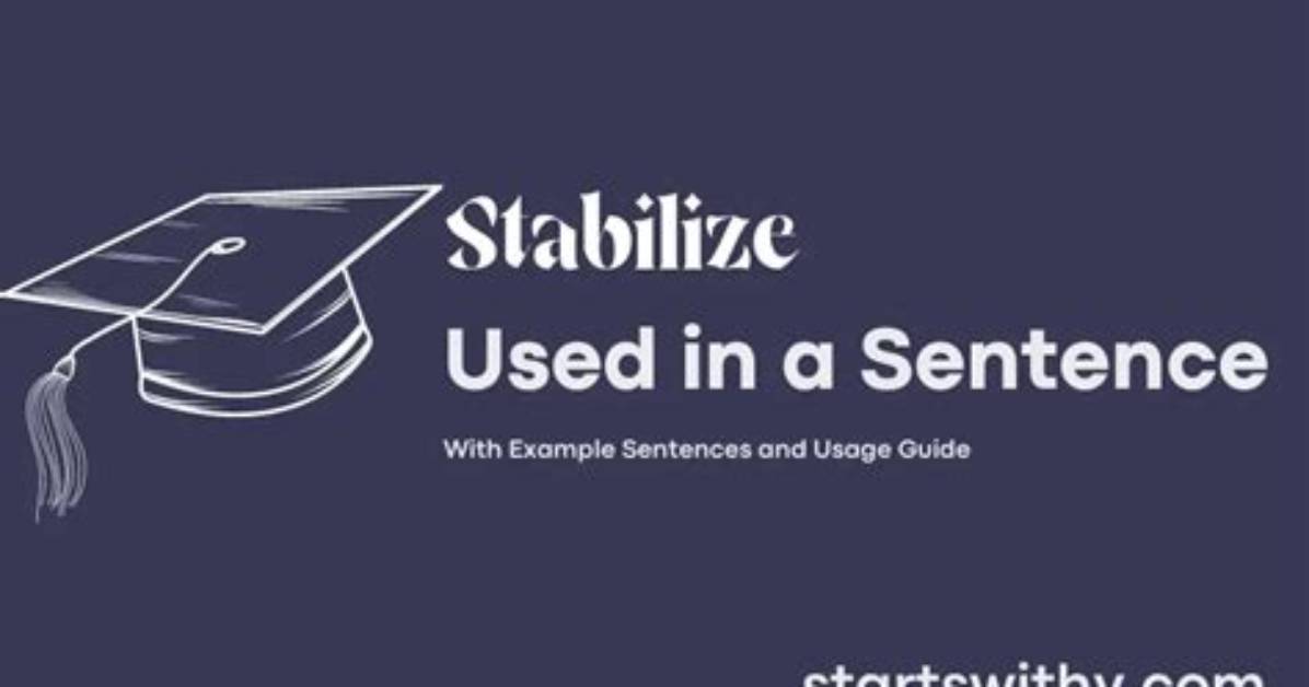 What's a Different Word for Stabilize?