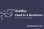 What's a Different Word for Stabilize?