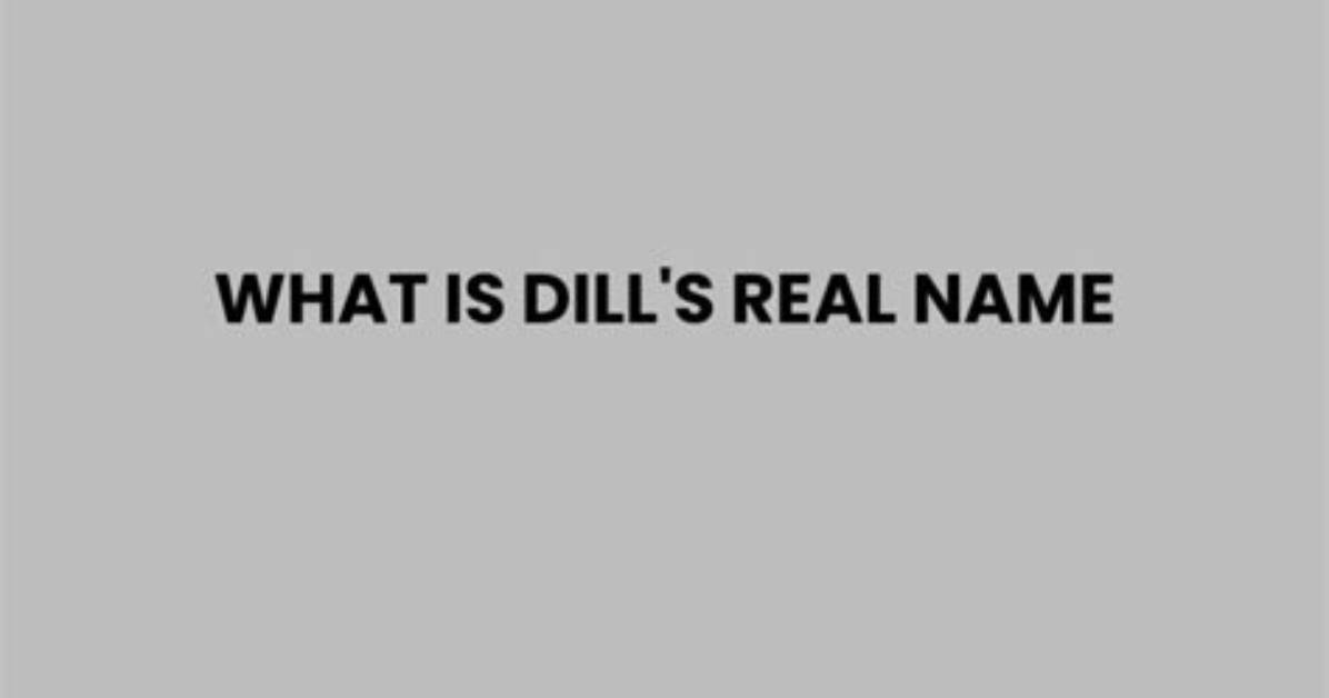 What's Dills Real Name from to Kill a Mockingbird?