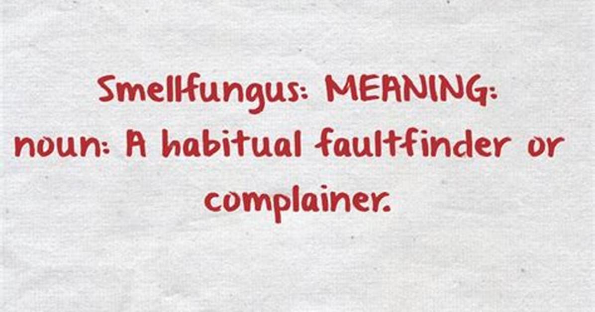 What's Does Smellfungus Meaning?