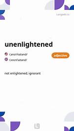 What's the Meaning of Unenlightened?