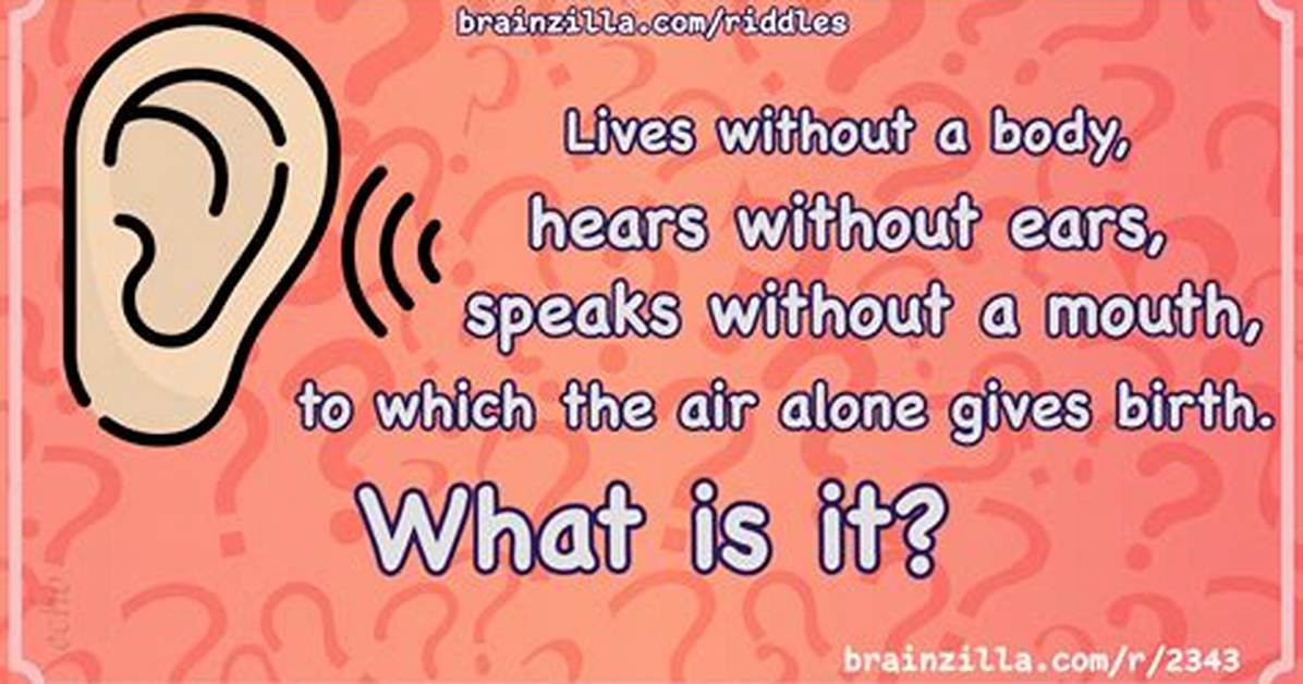 What Speaks Without a Mouth Hears Without Ears Has No Body but Comes Alive with the Wind?