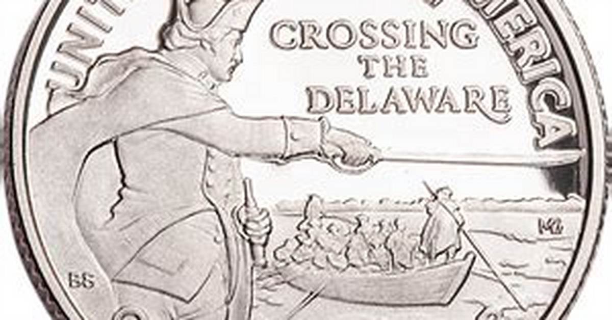 What State Coin Depicts George Washington Crossing the Delaware?