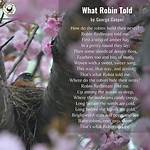 What the Robin Told Poem Author?
