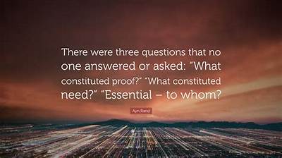 What Were Rand's Three Questions?