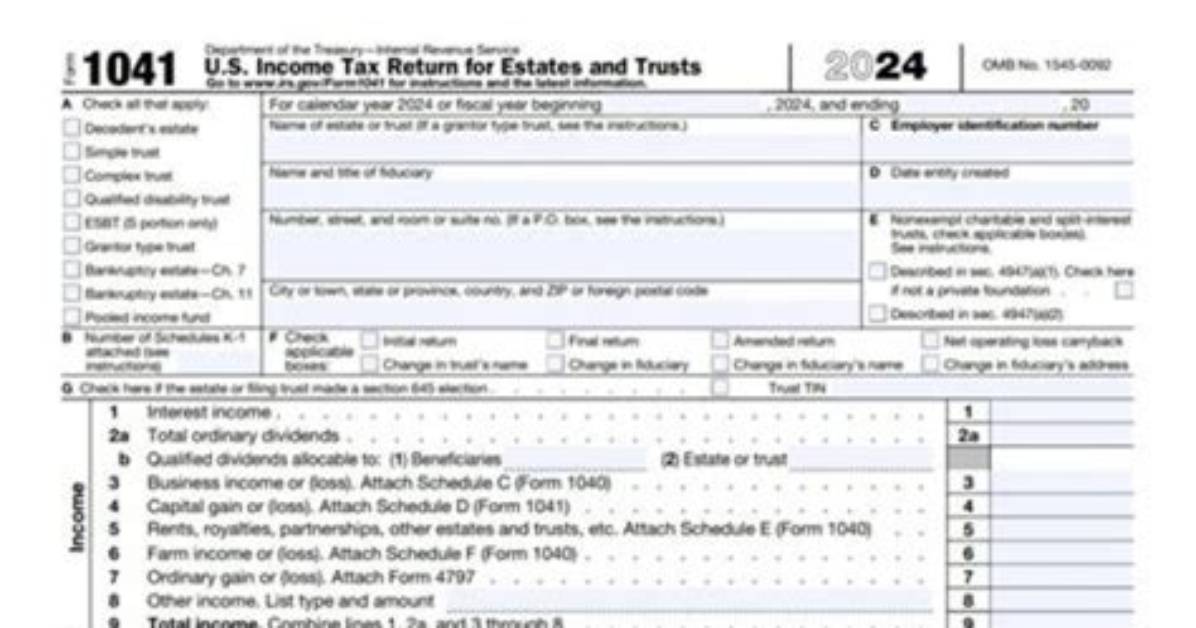 When Do Estates and Trusts Have to File Form 1041?