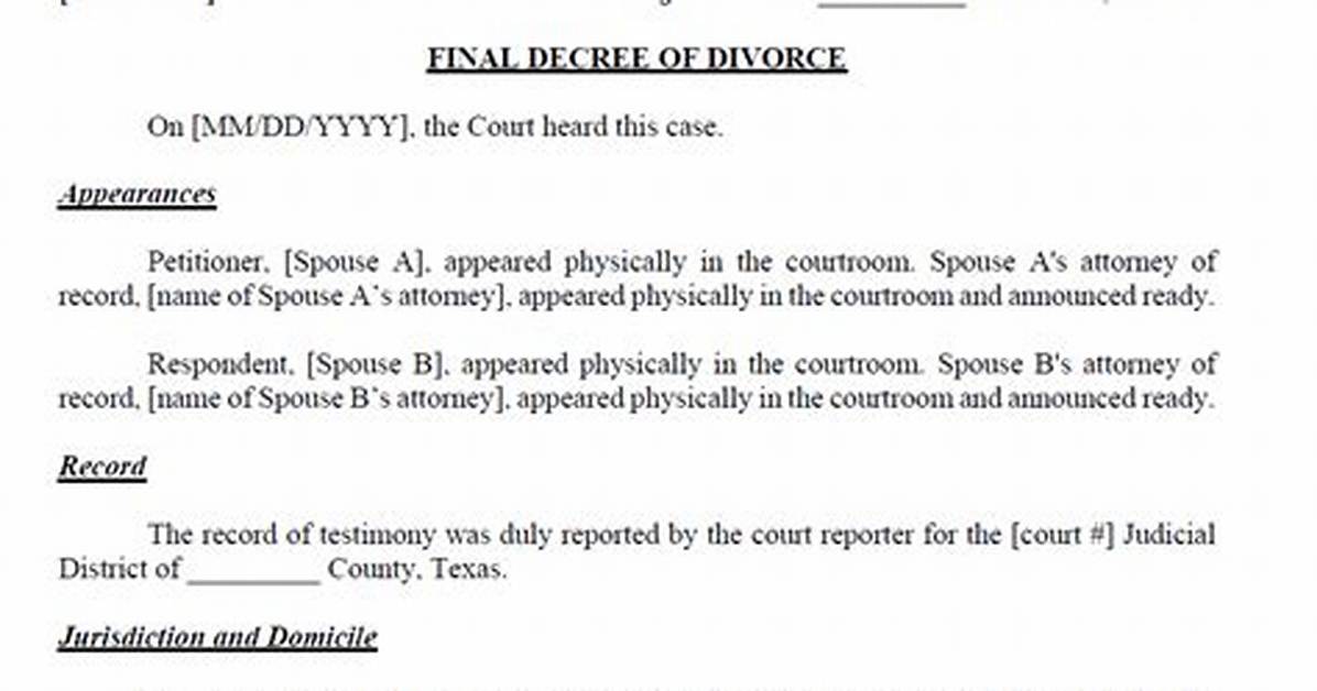 When Does the Court Issue a Divorce Decree?