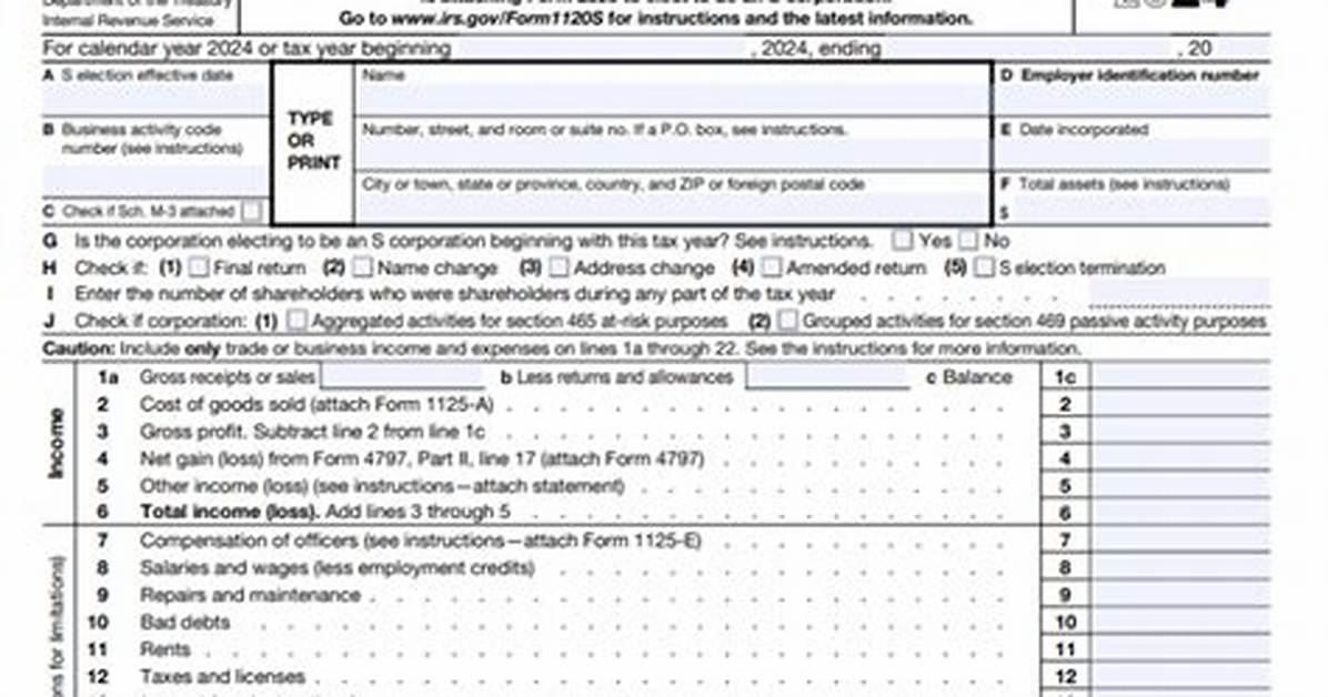 When Does the First S Corporation Tax Year Start?