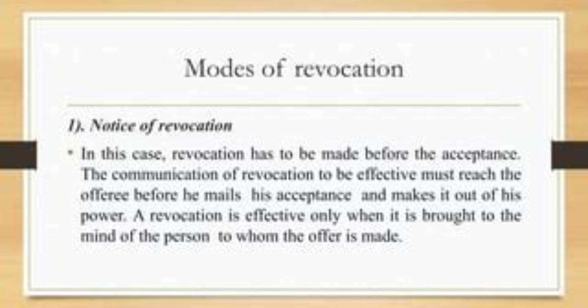 When Is Revocation Effective?