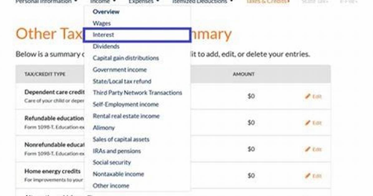 Where Do I Enter Interest Income?