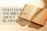 Where Does the Bible Talk About Blasphemy?