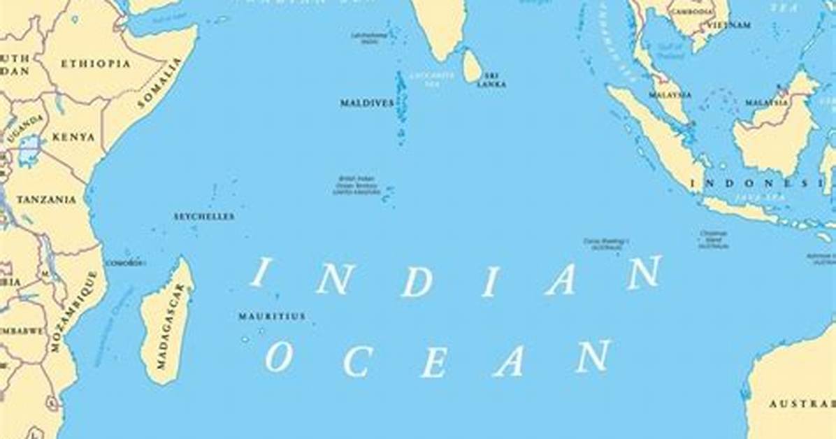 Where Is Indian Ocean Located on a Map