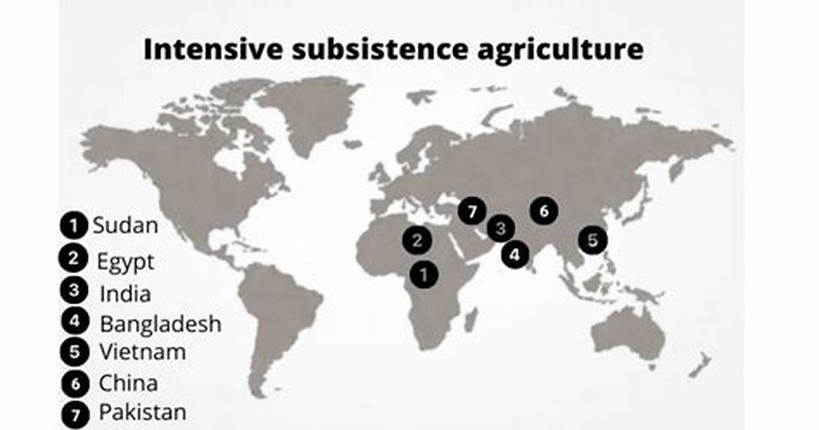 Where Is Intensive Subsistence Agriculture Practiced? Why There?