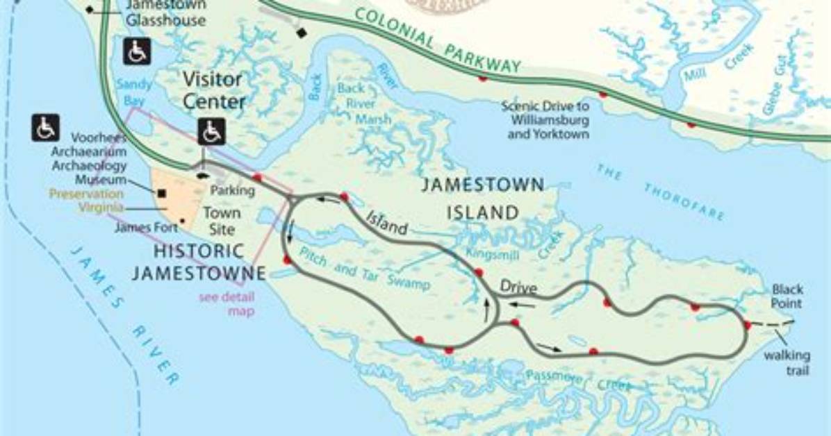 Where Is Jamestown Located on a Map