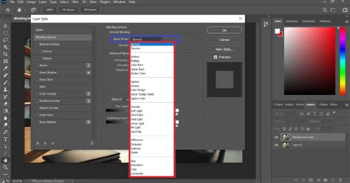Where's Blend Mode in Photoshop?
