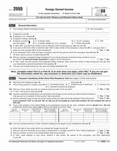 Where to Report Foreign Earned Income on Your Us Tax Return?