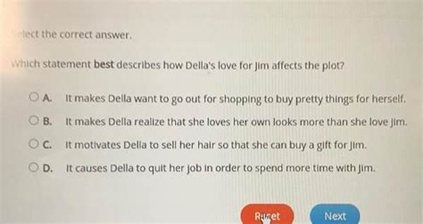 Which Answer Choice Best Describes How Della Responds to Selling Her Hair?