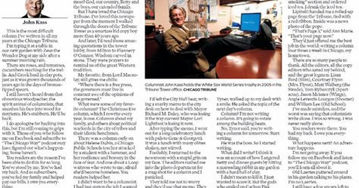 Which Columnists Are Leaving the Chicago Tribune?