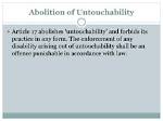 Which Fundamental Right Abolishes Untouchability?