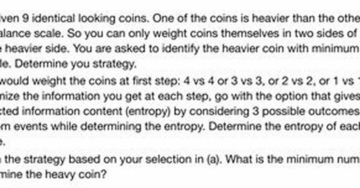 Which Is the Heavier Coin?