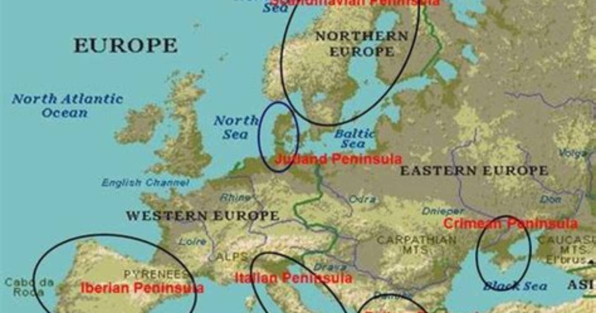 Which of These Peninsulas Is Bounded by the Norwegian Sea?