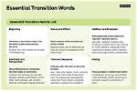 Which Transition Word Adds Information?