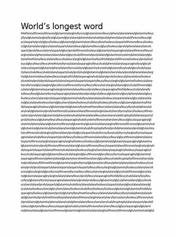 Which Word Is the Longest Word in the World?