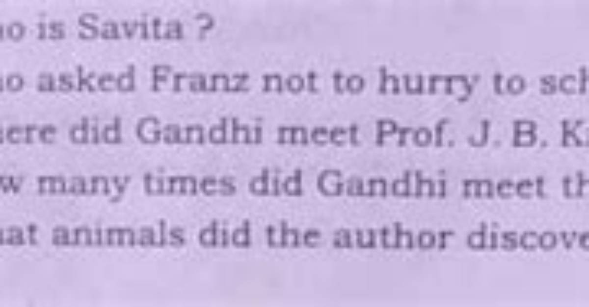 Who Asked Franz Not to Hurry to School?