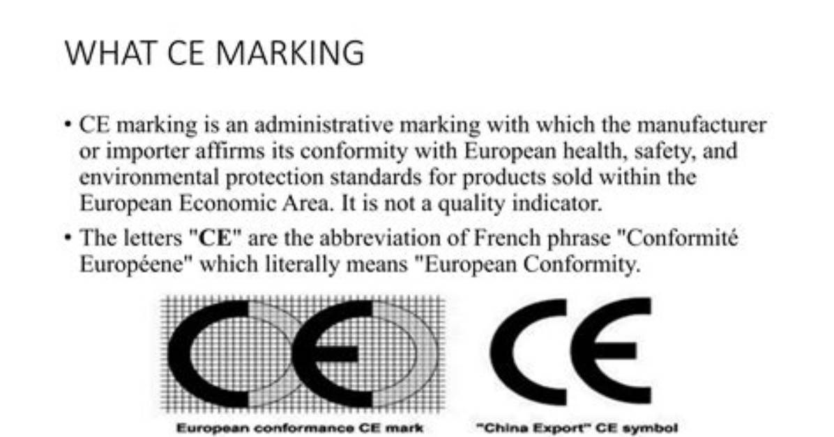 Who Can Provide Ce Marking?