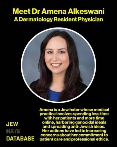 Who Is Amena Alkeswani? University of Tennessee Dermatology Resident Makes Concerning Anti-Semitic Social Media Posts