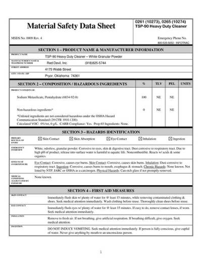 Who Provides Material Safety Data Sheets?